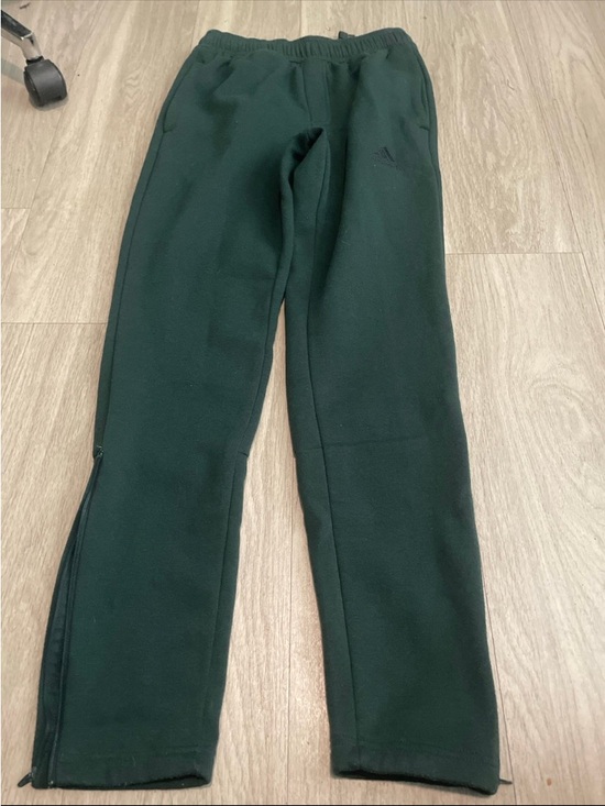 adidas Pants - adidas Dark Green Track Pants with Zipper Ankles